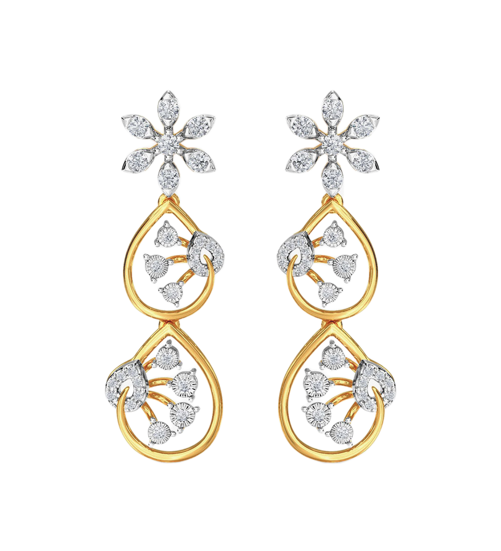 Petal Bloom Drop Earrings – Floral Elegance Redefined